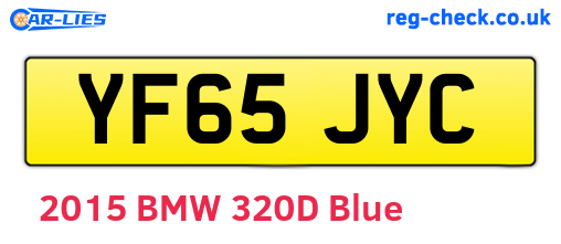 YF65JYC are the vehicle registration plates.
