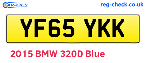 YF65YKK are the vehicle registration plates.