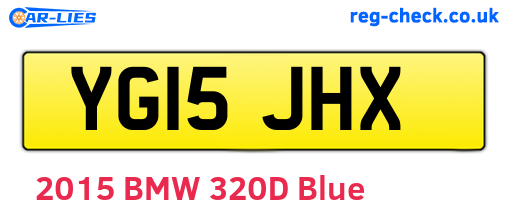 YG15JHX are the vehicle registration plates.