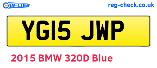 YG15JWP are the vehicle registration plates.