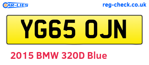 YG65OJN are the vehicle registration plates.