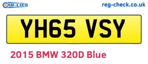 YH65VSY are the vehicle registration plates.