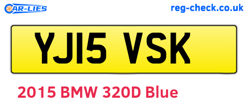 YJ15VSK are the vehicle registration plates.