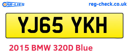 YJ65YKH are the vehicle registration plates.