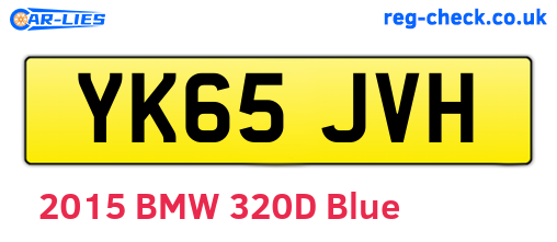 YK65JVH are the vehicle registration plates.