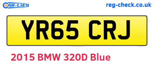 YR65CRJ are the vehicle registration plates.