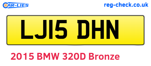 LJ15DHN are the vehicle registration plates.