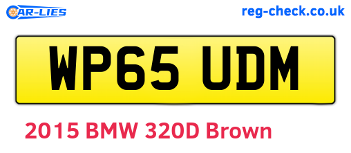 WP65UDM are the vehicle registration plates.