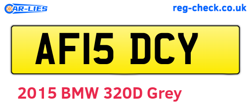AF15DCY are the vehicle registration plates.