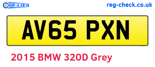 AV65PXN are the vehicle registration plates.