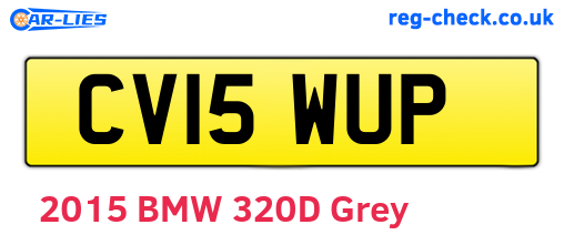 CV15WUP are the vehicle registration plates.