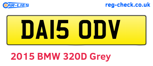 DA15ODV are the vehicle registration plates.
