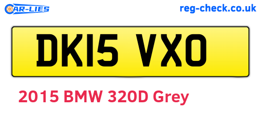 DK15VXO are the vehicle registration plates.