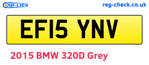 EF15YNV are the vehicle registration plates.