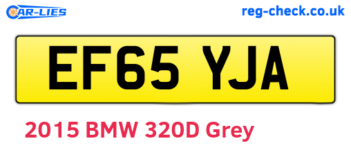 EF65YJA are the vehicle registration plates.