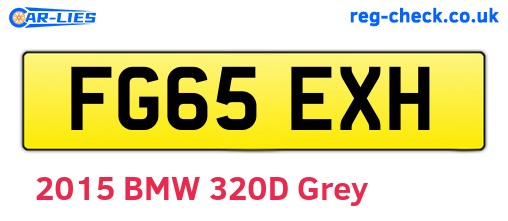 FG65EXH are the vehicle registration plates.