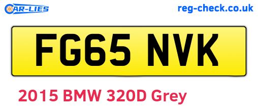 FG65NVK are the vehicle registration plates.