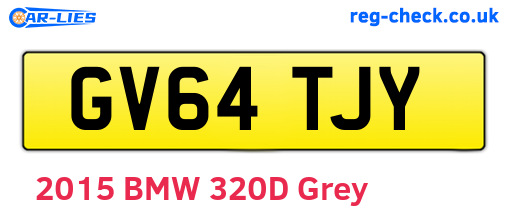 GV64TJY are the vehicle registration plates.
