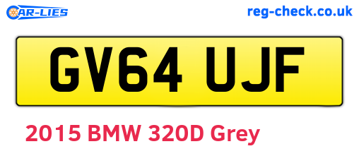 GV64UJF are the vehicle registration plates.