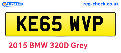 KE65WVP are the vehicle registration plates.