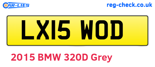 LX15WOD are the vehicle registration plates.