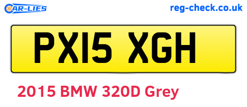 PX15XGH are the vehicle registration plates.