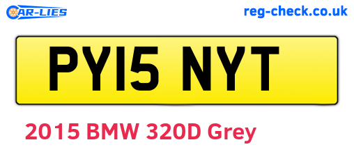 PY15NYT are the vehicle registration plates.
