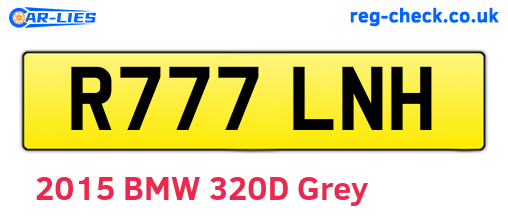 R777LNH are the vehicle registration plates.