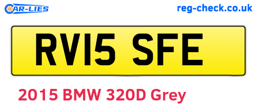 RV15SFE are the vehicle registration plates.
