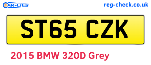 ST65CZK are the vehicle registration plates.