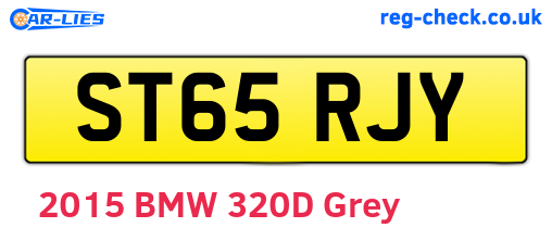ST65RJY are the vehicle registration plates.