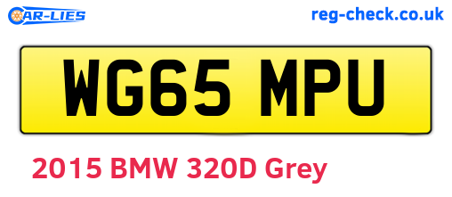 WG65MPU are the vehicle registration plates.