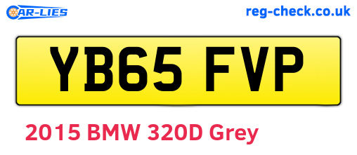 YB65FVP are the vehicle registration plates.