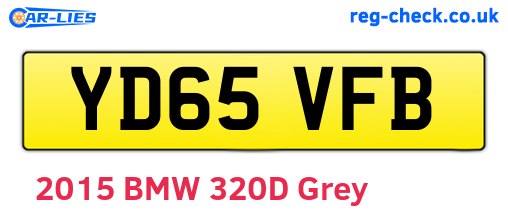 YD65VFB are the vehicle registration plates.