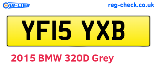YF15YXB are the vehicle registration plates.
