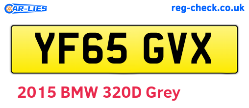 YF65GVX are the vehicle registration plates.