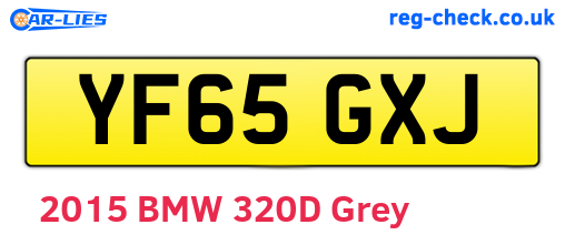 YF65GXJ are the vehicle registration plates.