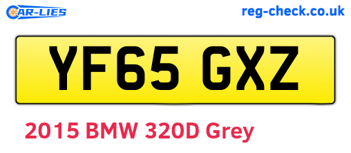 YF65GXZ are the vehicle registration plates.