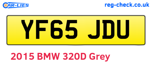 YF65JDU are the vehicle registration plates.