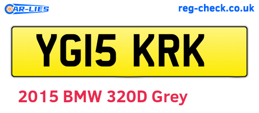 YG15KRK are the vehicle registration plates.