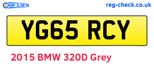 YG65RCY are the vehicle registration plates.