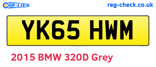 YK65HWM are the vehicle registration plates.