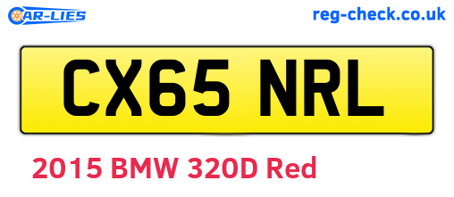 CX65NRL are the vehicle registration plates.