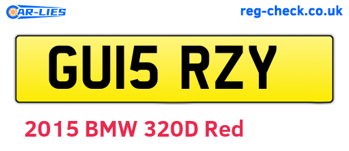 GU15RZY are the vehicle registration plates.