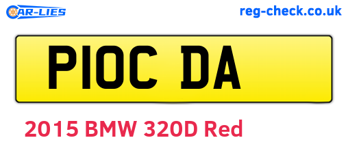 P10CDA are the vehicle registration plates.