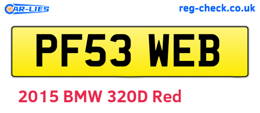 PF53WEB are the vehicle registration plates.