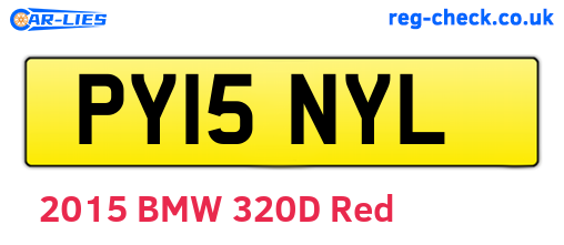 PY15NYL are the vehicle registration plates.