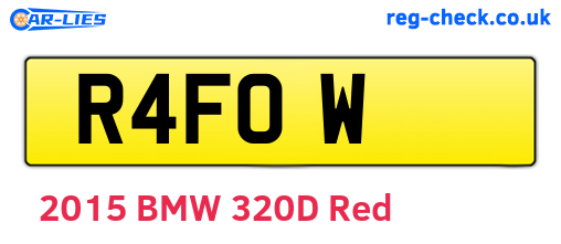 R4FOW are the vehicle registration plates.