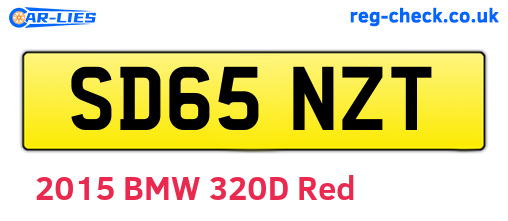 SD65NZT are the vehicle registration plates.