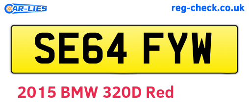 SE64FYW are the vehicle registration plates.